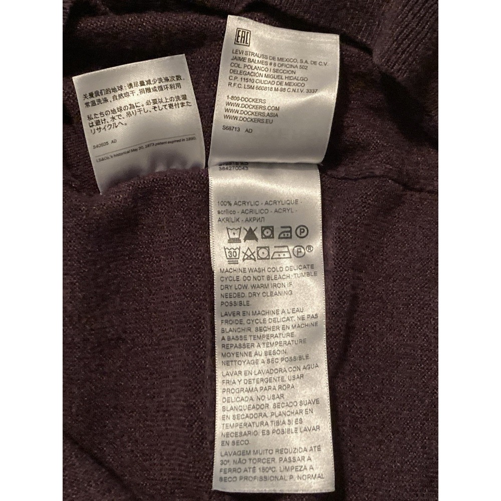 Dockers Mens Quarter Zip Sweater XL Brown Black Heather Long‎ Sleeve Preppy - Picture 11 of 13